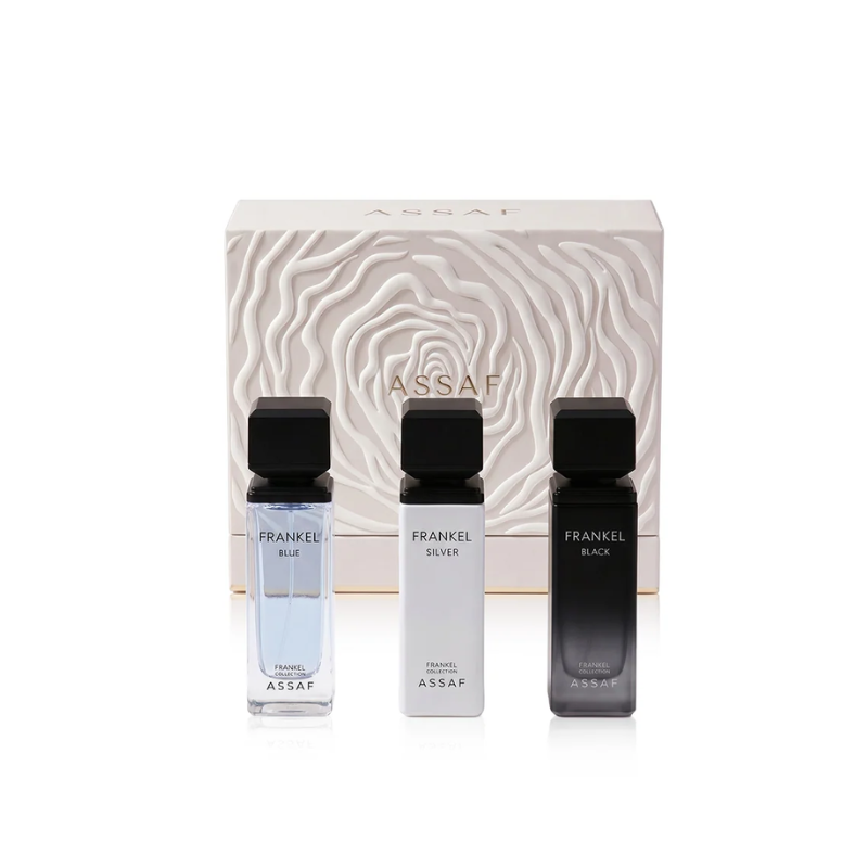 Alternative view of ASSAF Frankel Elixir Collection  ( 3 x 25ml Eau De Parfum  )– Black, Blue & Silver