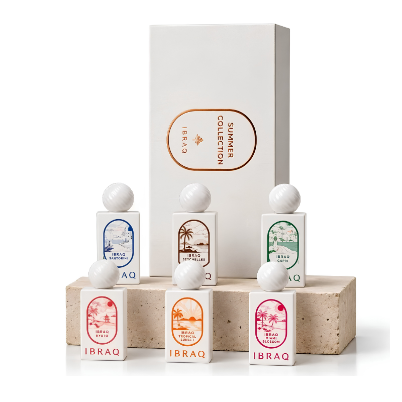 MINI SUMMER COLLECTION  ( 6X10ml Bottles ) Eau De Parfum Unisex By Ibrahim Al Qurashi