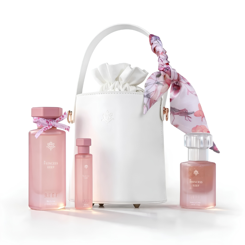 Princess Reef  Box - Luxury Collection  (100ml EDP + Travel-Size 15ml EDP + 50ml Glitter Perfume ) By Reef